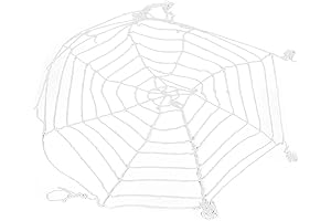3.6m Halloween Spider Web Decoration, White Round Net Spooky Cobwebs Stretchable Spider Cobweb Party Decorations