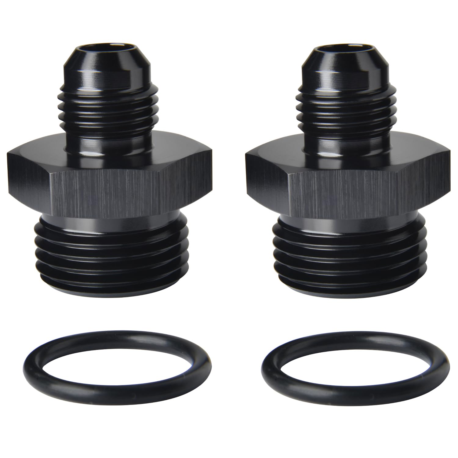 Podavelle 12AN To 8AN Male Flare Reducer Fitting | Aluminum Black Adapter | Pack Of 2 - View #3