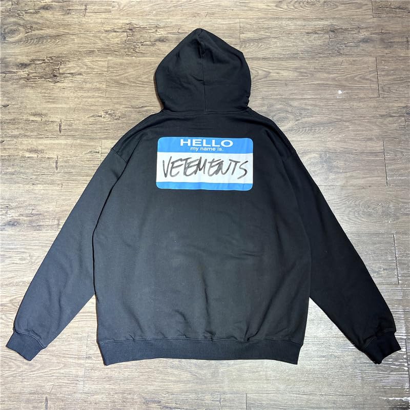 Hello My Name Is Vetements Men Women Hoodies 1:1 Colorful Pullover 