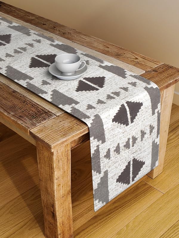 Image of Blanc 9 Tamarack Printed 4 /6 Seater Home & Kitchen Pure Cotton Table Runner|(33x182) cm