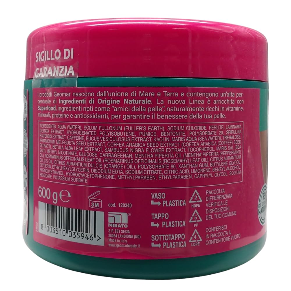 MASCHERA FANGO LIPO RIDUCENTE con Estratto di Alga Spirulina 600 g