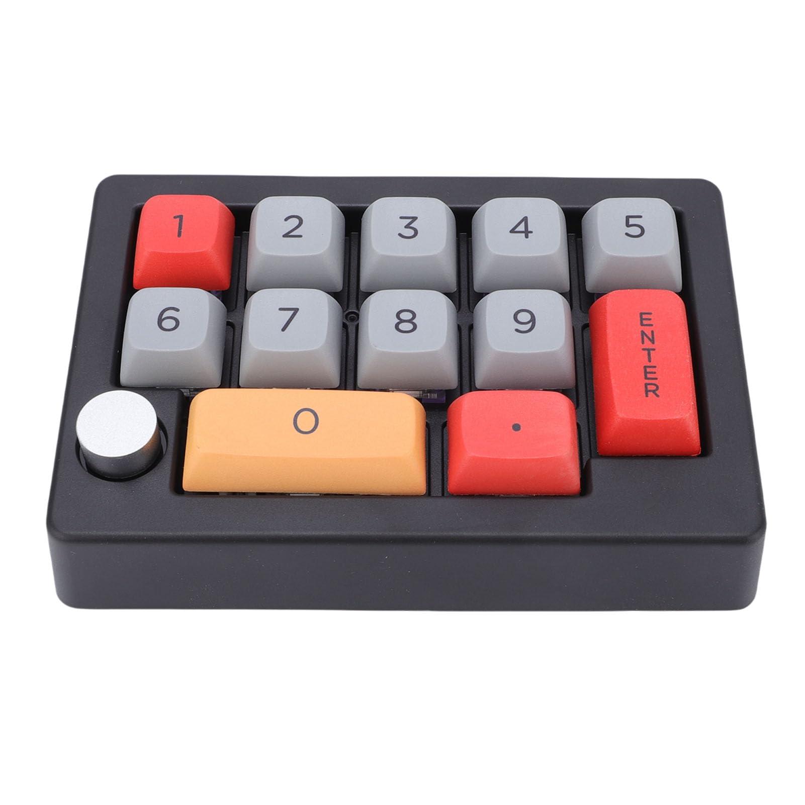 Jectse Mechanisches Numpad, USB-verkabeltes, RGB-hintergrundbeleuchtetes, Programmierbares Makro-Tastenfeld mit 12 Tasten und Joystick-Knopfsteuerung, für Spiele und Arbeit auf La (Black)