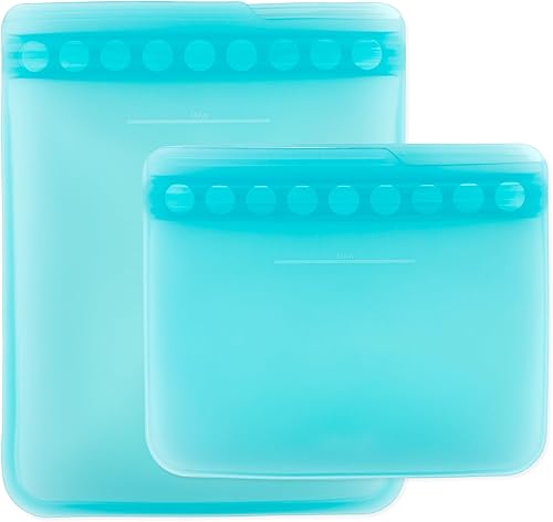 Bumkins - Bolsas de silicona para bocadillos y sándwiches - Para almacenamiento, preparación de alimentos, bolsa de almuerzo - Reutilizables,