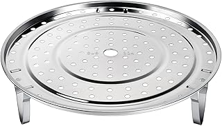 Steamer Rack 8.5/10.2 Inches 304 Stainless Steel Steaming Rack Steam Tray with Removable Legs for Steamer Cookware Instant Pressure Cooker Multi-Functional Steamer Basket (26 cm)