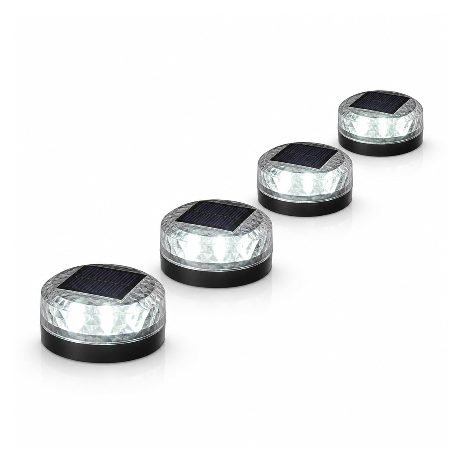 Lampy Solarne Naziemne, Panel Słoneczny Light Outdoor Garden Underground do ścieżki tarasowej(White,10pcs)