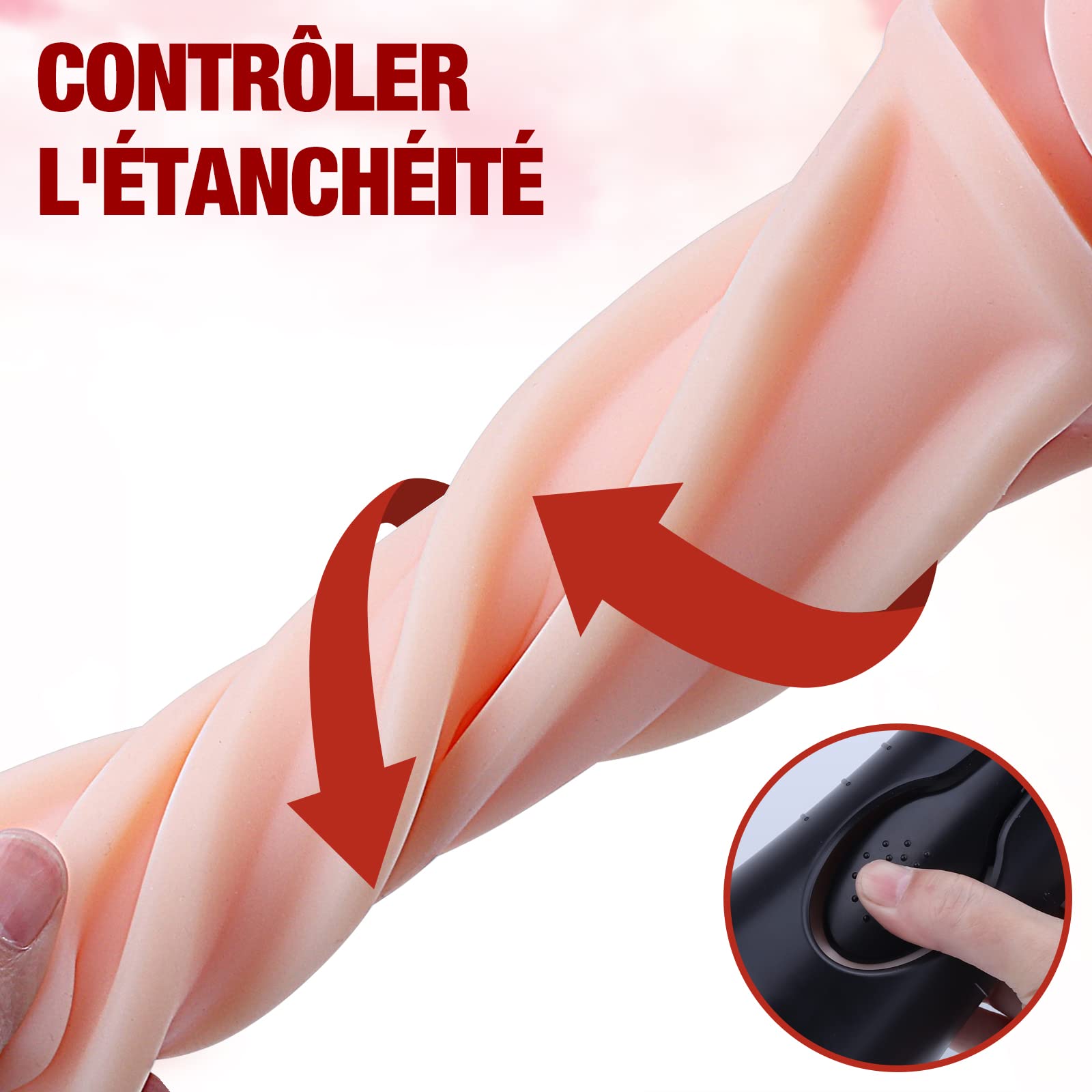 Masturbateurs Masculins - Mastubateurs Réalistes avec Vibrant Jouet Sexuelle, Manuels Masturbeuse avec 3D Texturée pour Hommes Solo Play Sex toys avec profondeur de 7,5"