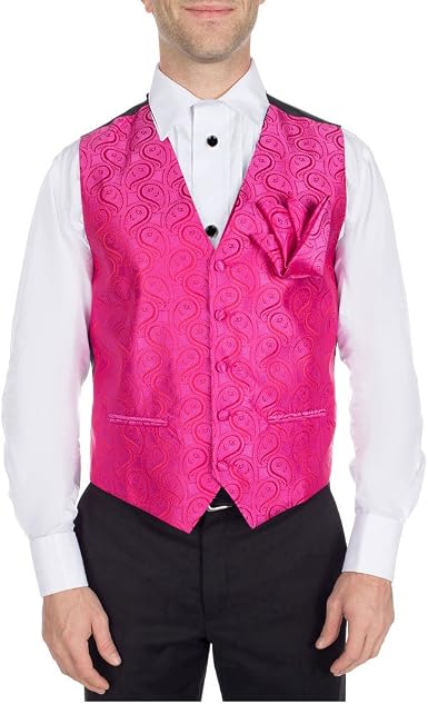 Amazon.com: Chaleco Formal Paisley Fucsia para Esmoquin y Traje : Ropa,  Zapatos y Joyería