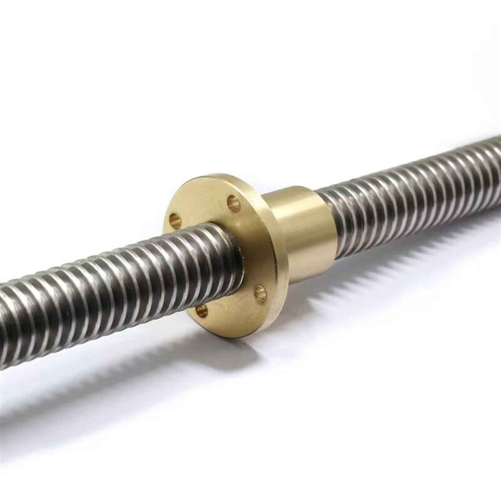 Varilla roscada con tuerca de latón， Varilla total Paso de tornillo Tr14x3 Tr14x6 Varilla de tornillo de acero inoxidable 3 mm 6 mm Plomo T14 Plomo 14 mm de diámetro Varilla trapezoidal Tuerca del eje