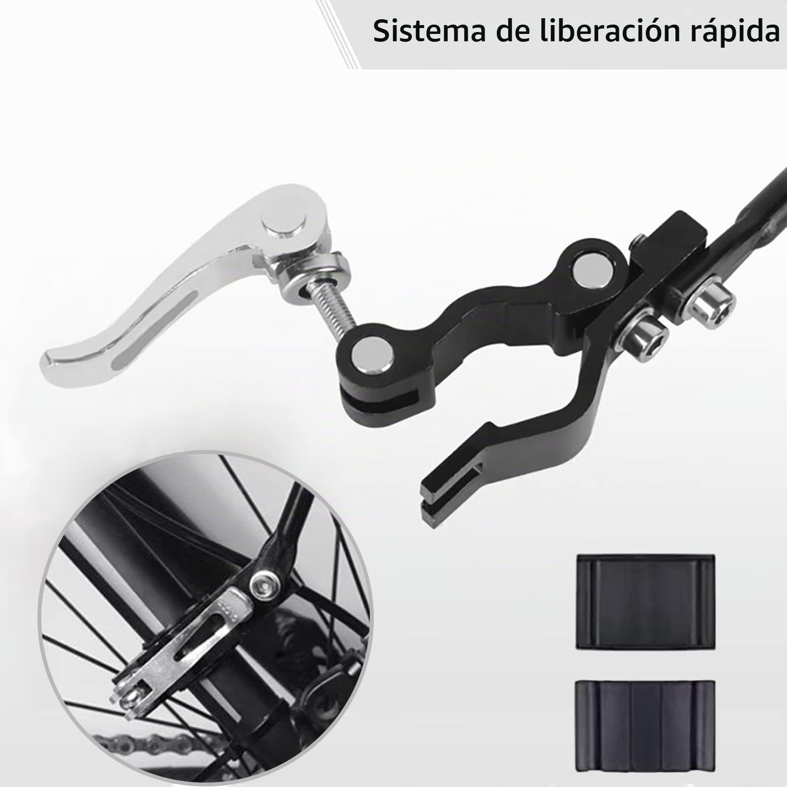Portaequipajes para Bicicleta de Montaña, Portabultos Bicicleta Trasero de Aleación de Aluminio, Ajustables Portabicicletas con Reflector de Guardabarros para MTB de 24-29 Pulgadas