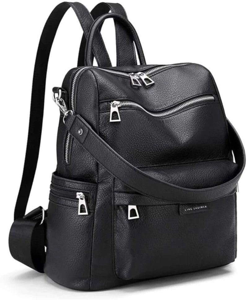 jaisom Stylish Women's Fashion Backpack Purses Multipurpose Design Handbags and Shoulder Bag (AUG_Buzz heavy Black_BZ)-picture-22