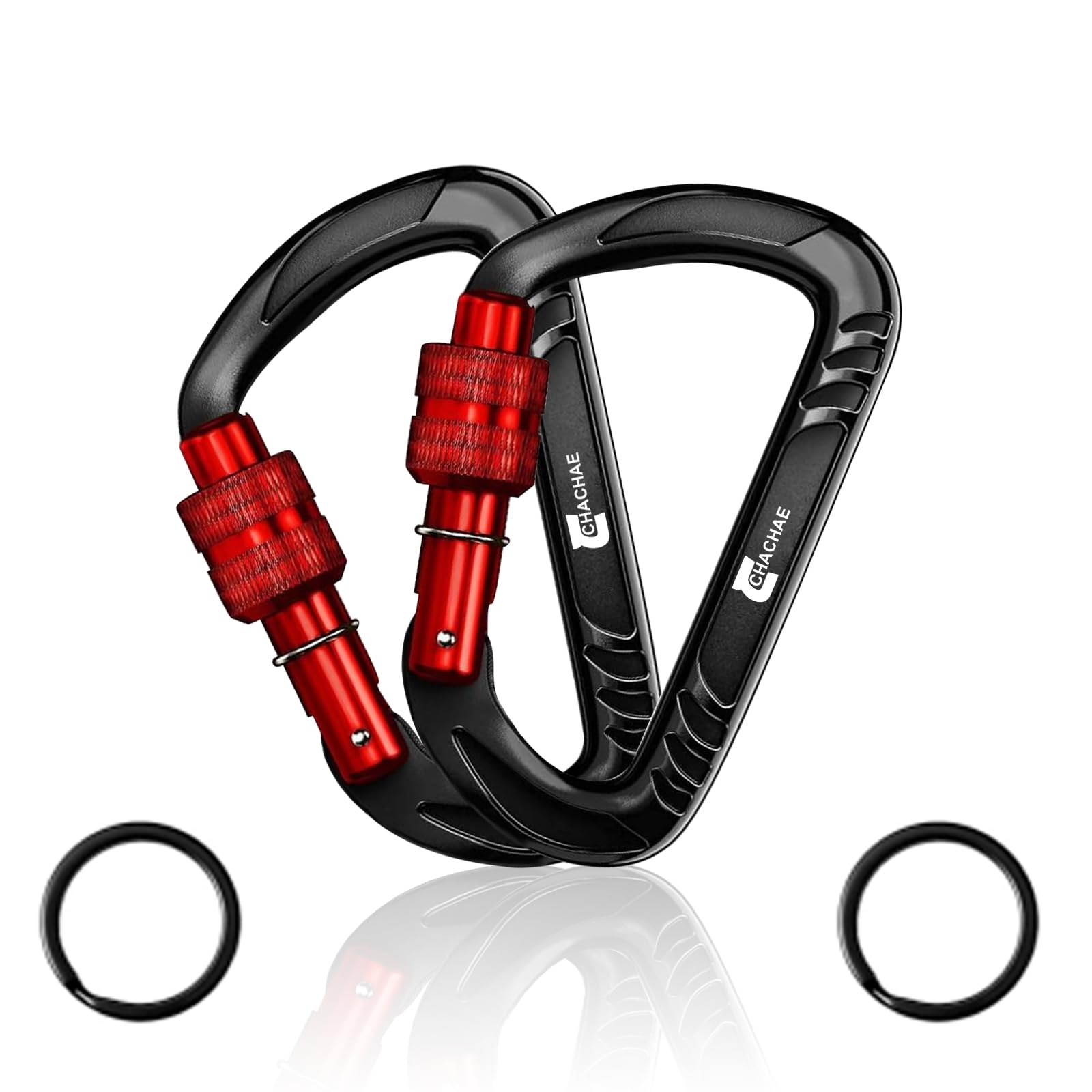 Locking Carabiner Clip, Aluminum Carabiner Clips Heavy Duty, Keychain Carabiner, Auto Locking Carabiner, Spring Snap Hook for Keychains, Securing Pets, Camping, Hammock