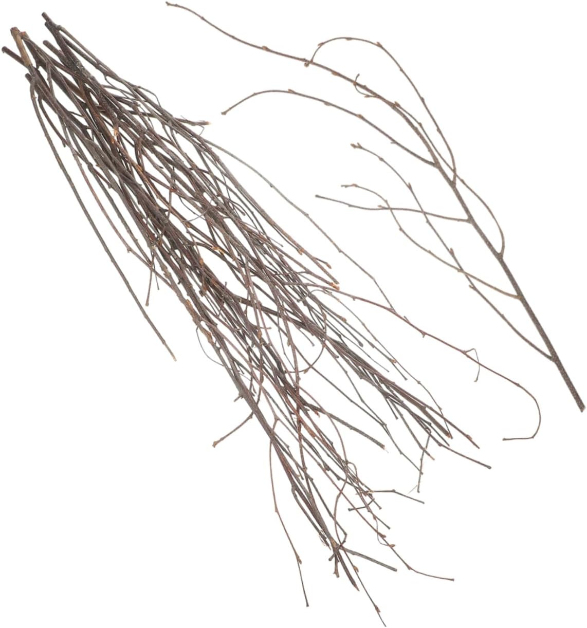 12pcs Chic Natural Dried Twigs Decor Birch Branches DIY Flower Arrangement Greenery Wall Art for Home Wedding Decor