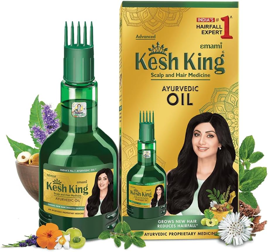 Ayurvedic Hair Oil | Herbal Oil with Bhringraj & Amla | Enhance Hair Growth | Reduce Hairfall | Nourishes Scalp | Provides Long & Thick Hair | 1.69 Fl Oz/50ml