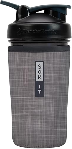 Miniatura 56 de Funda aislante de neopreno para botella mezcladora de proteínas Sok It BotlSok (Jardín inglés de picnic, se ajusta a botella mezcladora de 28 oz)