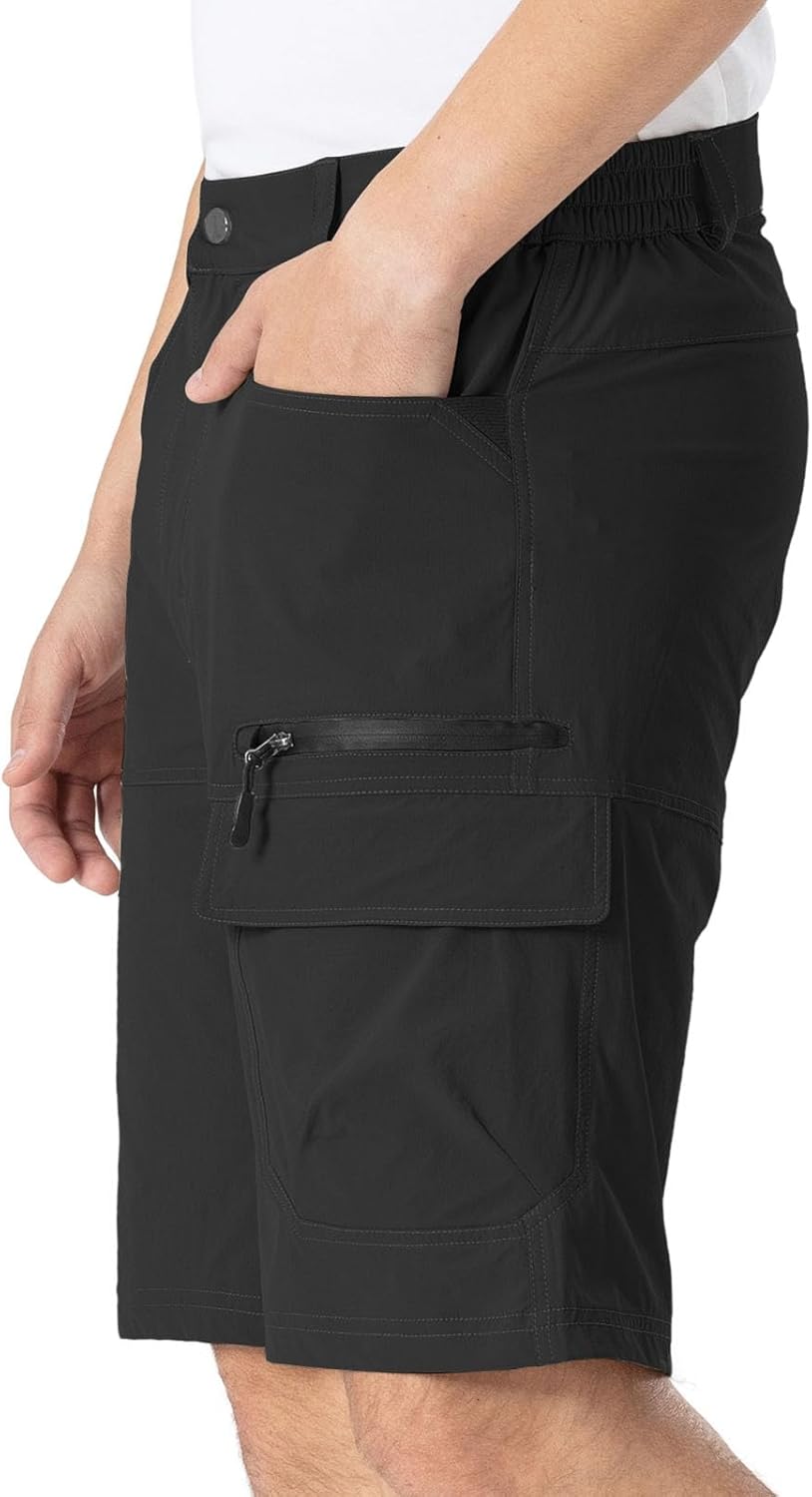 Rdruko Men's Hiking Shorts 9" Quick Dry Lightweight Water Resistant Work Outdoor Shorts with 5 Pockets - Image 6