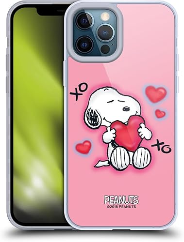 Vista 103 de Head Case Designs Funda de gel suave con licencia oficial de Peanuts I Love Pattern Snoopy Boardwalk Airbrush compatible con Apple iPhone 15