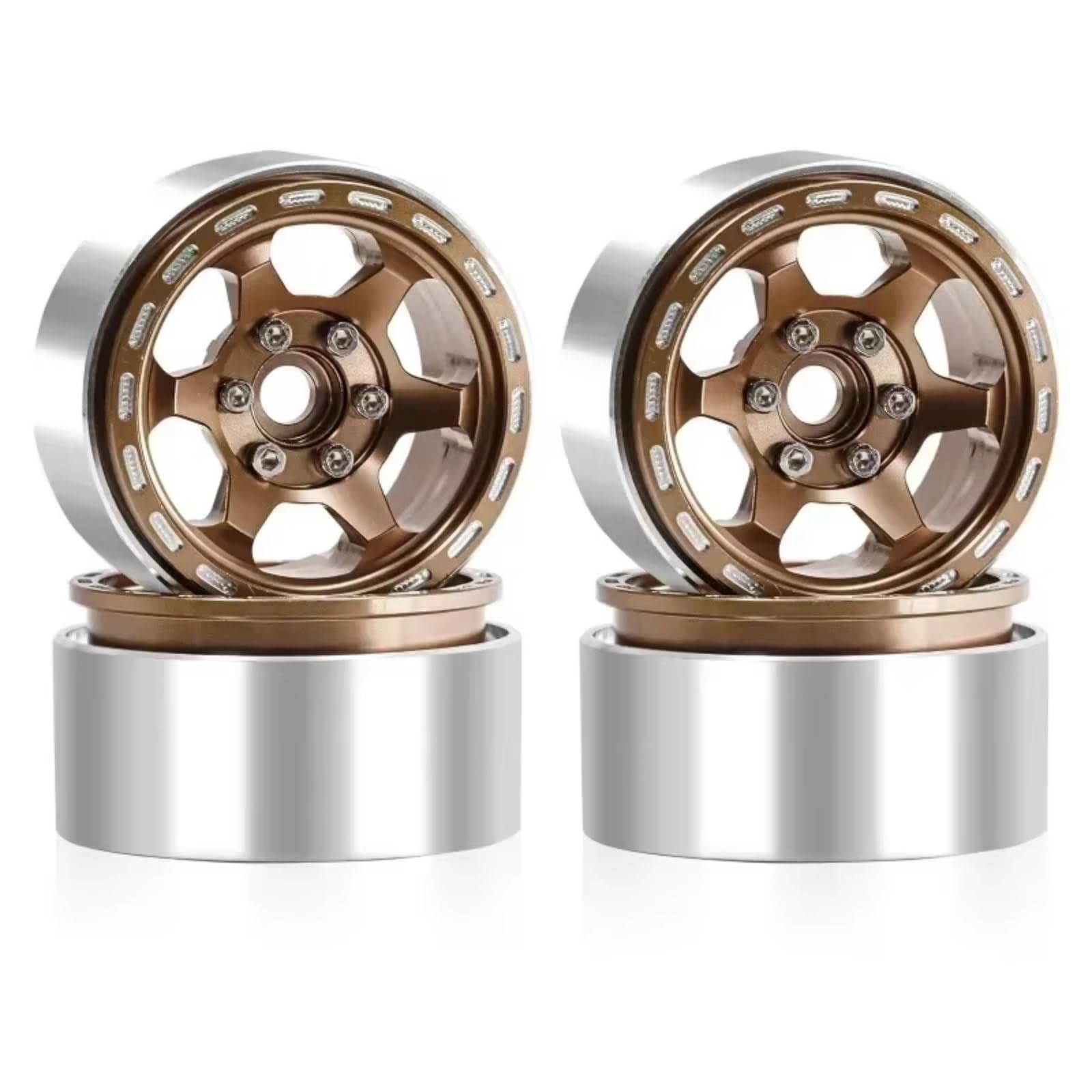 Roue métal 1.9 RC Beadlock pour sessions crawler en forêt sur SCX10 et TRX4
