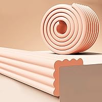 Vista 10 de Protectores de bordes y esquinas de bebé, protector de muebles de espuma suave, tira para parachoques de mesa, 3.15 pulgadas x 6.56 pies, marrón