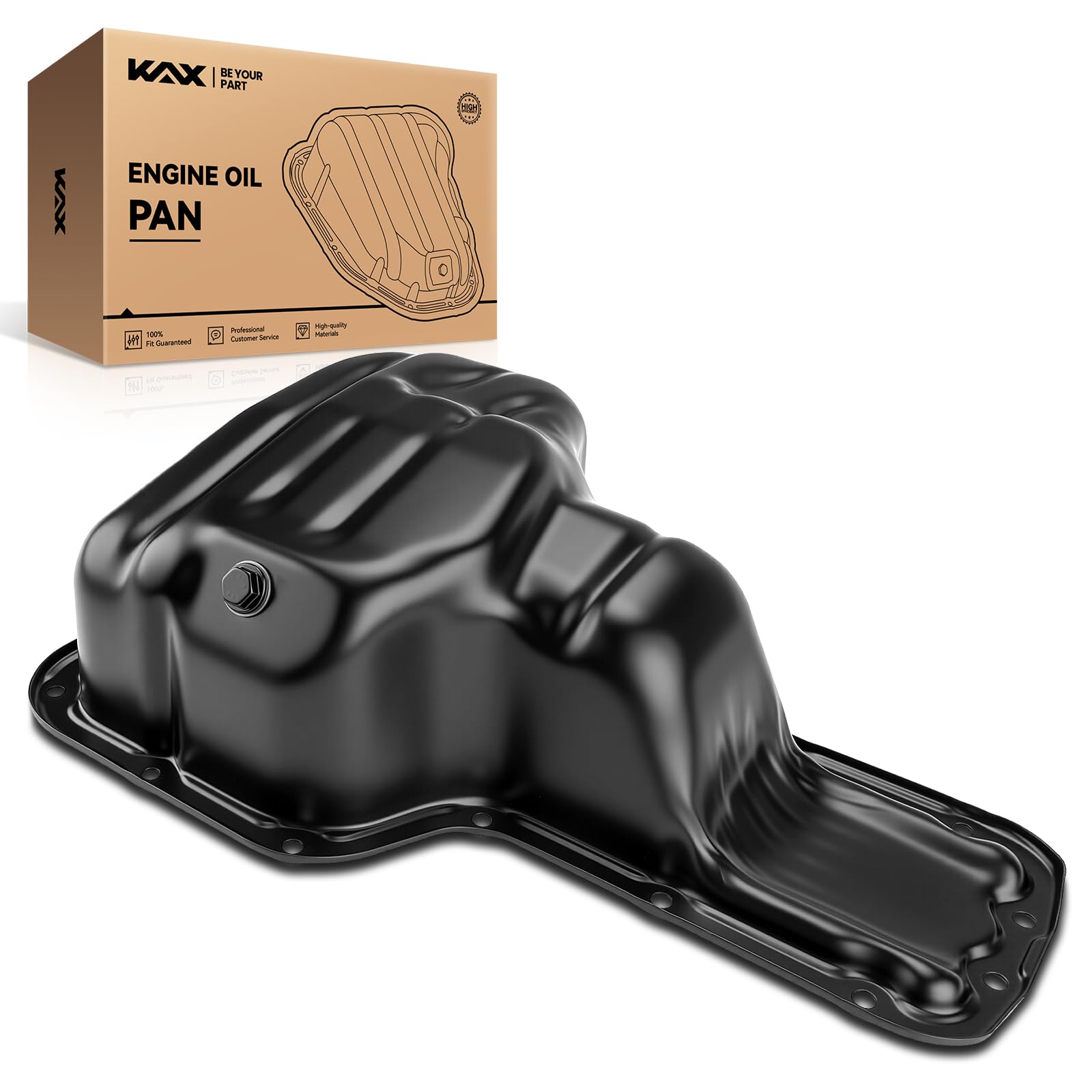 KAX 264-314 Sump Engine Oil Pan Kit Compatible with Select Models, Transmission Pan With Drain Plug, Gasket And Bolts, 2366TOP0585US