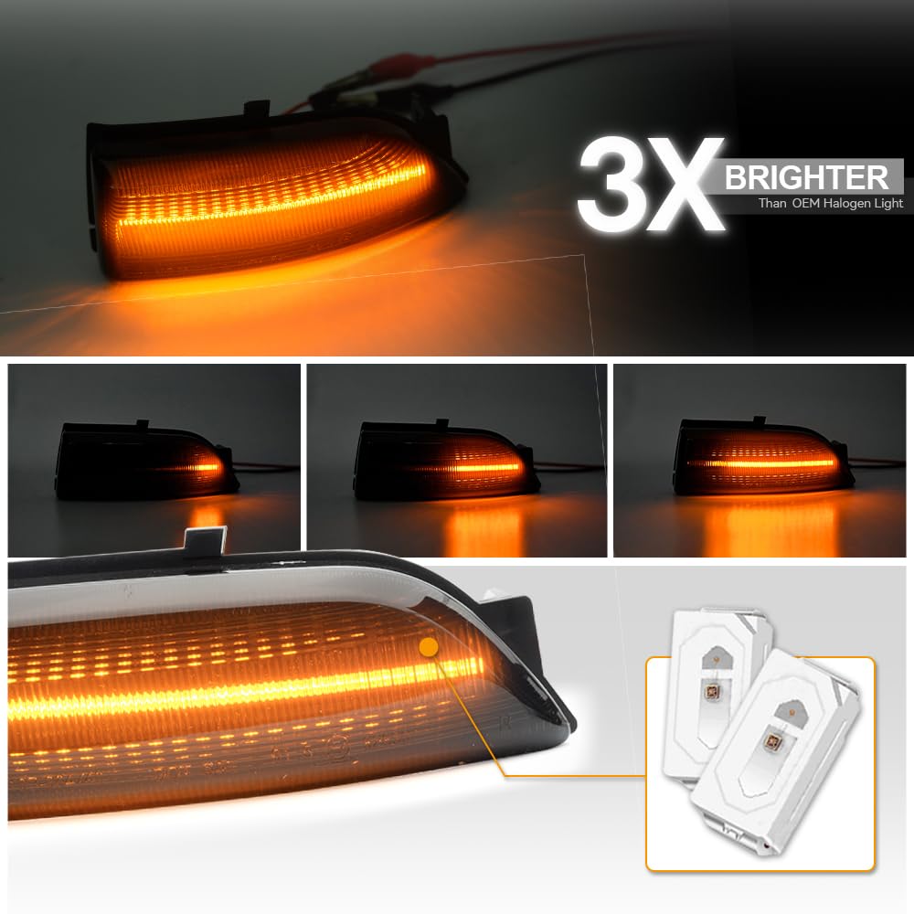 intermitentes LED dinámicos de retrovisor para F/ord Ranger Raptor