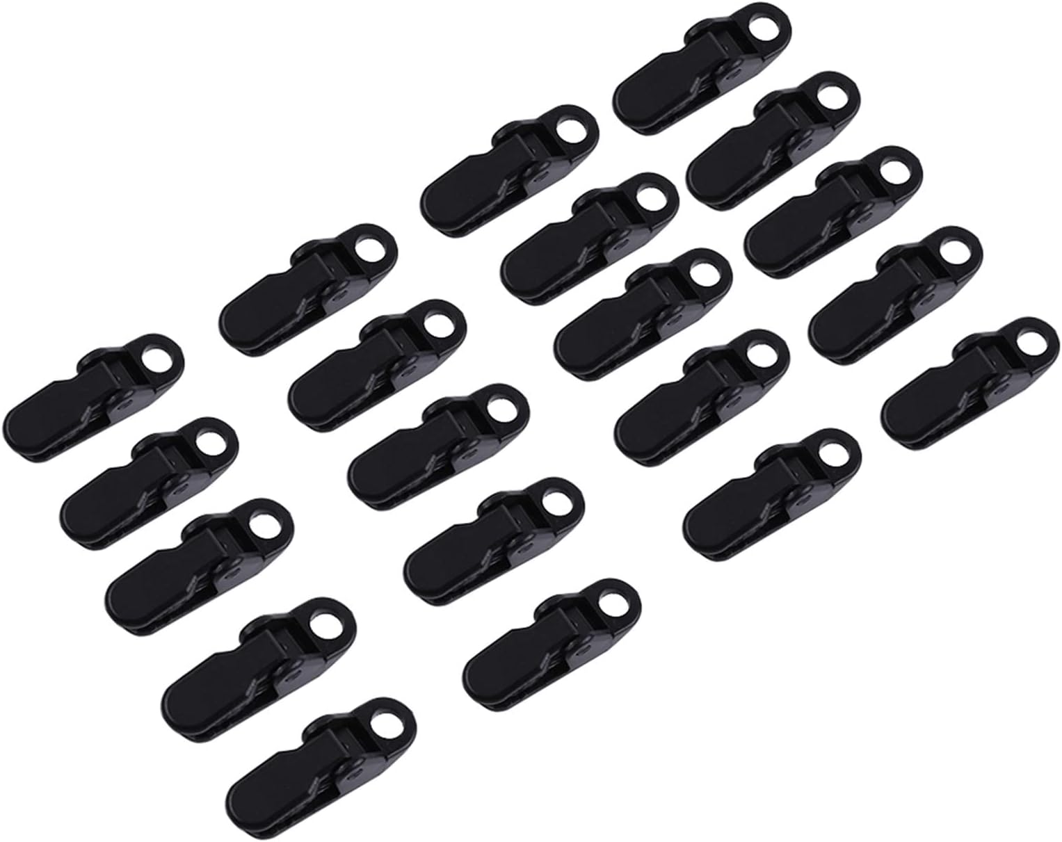Tarp Clips, Heavy Duty Lock Grip Clamps, 20 PCS Thumb Screw Tent Clip, Plastic Canvas Trap Clamps, Thumb Tent Clip Clamp, Secures Tarps Awning Clamp, Pool Awning Cover Bungee Cord Clip