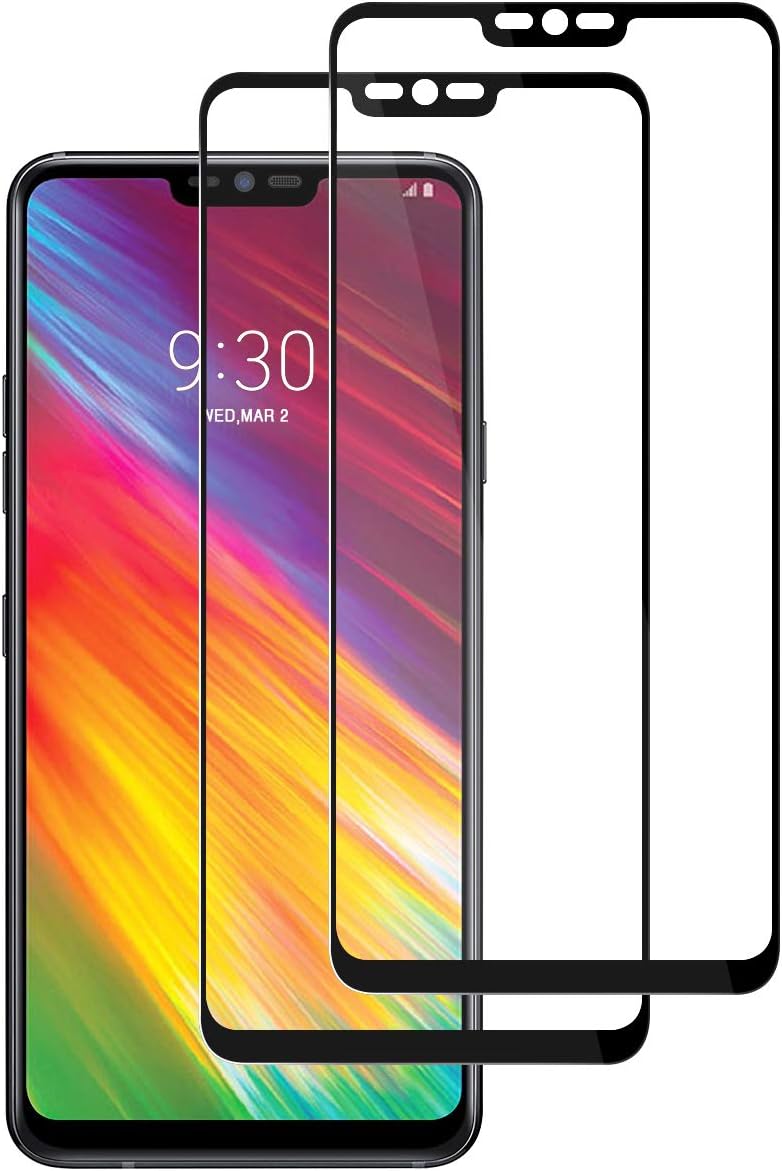 SEEZEN LG G7 ThinQ Screen Protector, [2 Pack] [Full Coverage] [Full Adhesive Glue] [Bubble Free ] Tempered Glass Protection Film for LG G7 ThinQ