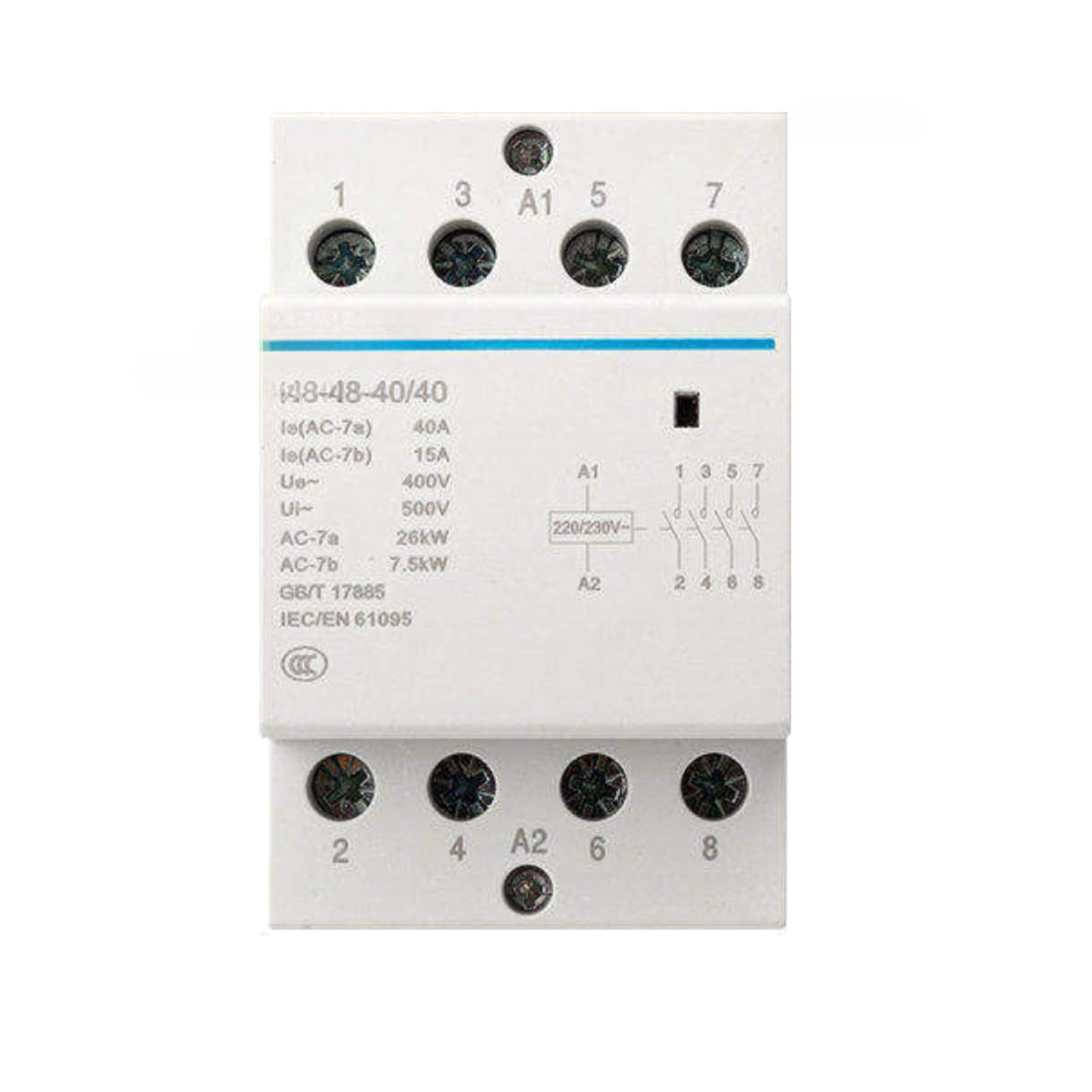 Contacteur AC NCH8 4P 63A haute capacité pour circuits triphasés - 2