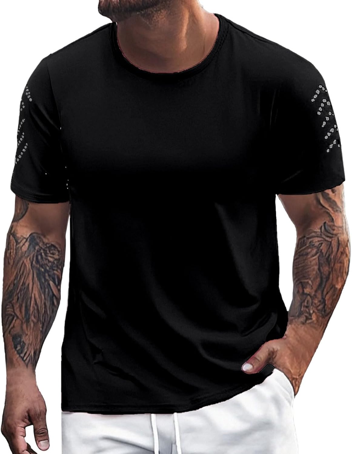 Rashguard T-Shirt UV Manches Courtes Homme - Protection UPF50+ - Séchage Rapide Fitness Natation Surf