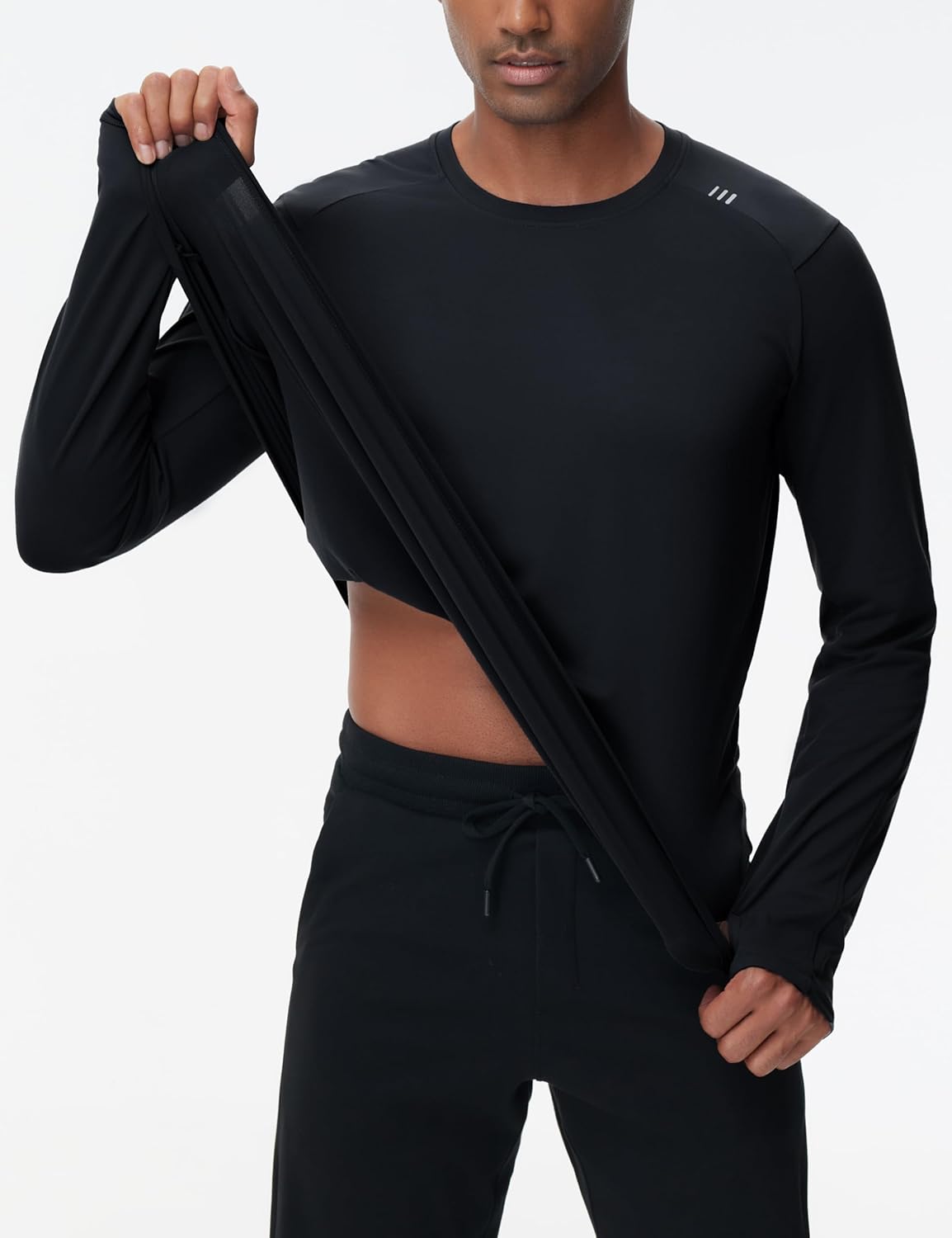 THE GYM PEOPLE Men's Long Sleeve Workout Shirts Moisture Wicking Athletic Running Tee Tops with Thumb Holes - Image 5