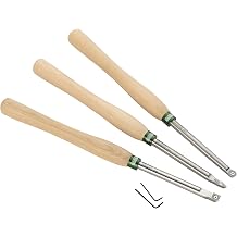 Record Power ProComfort 3-Piece Carbide Turning Tool Set Ergonomic Handle, No Sharpening Needed, 30 Precision Tips, Beginner-Friendly Woodturning Tools Made in UK