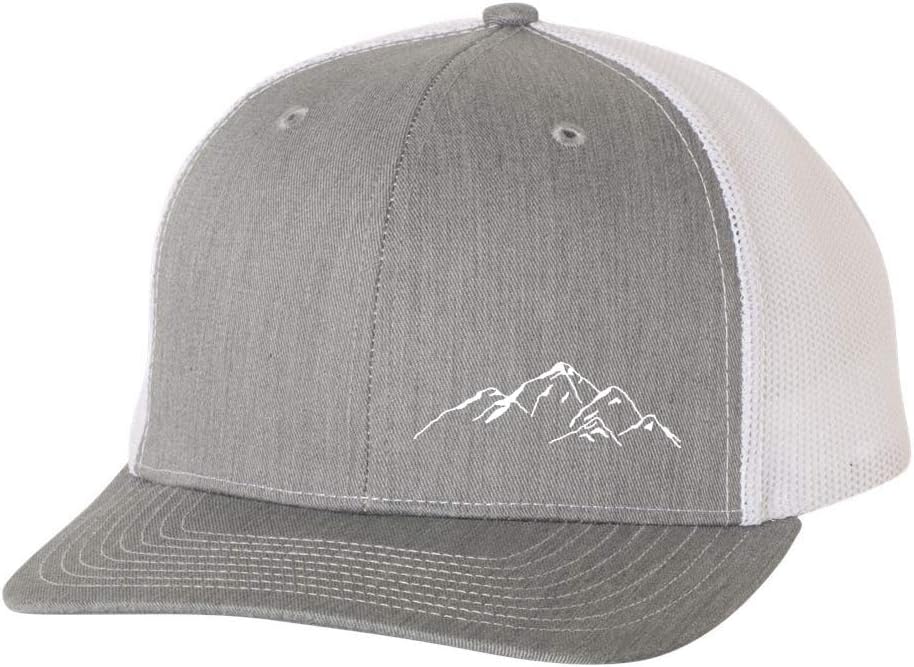 Trenz Shirt Company Men's Embroidered Scenic Mountain Range Adjustable Mesh Back Trucker Hat