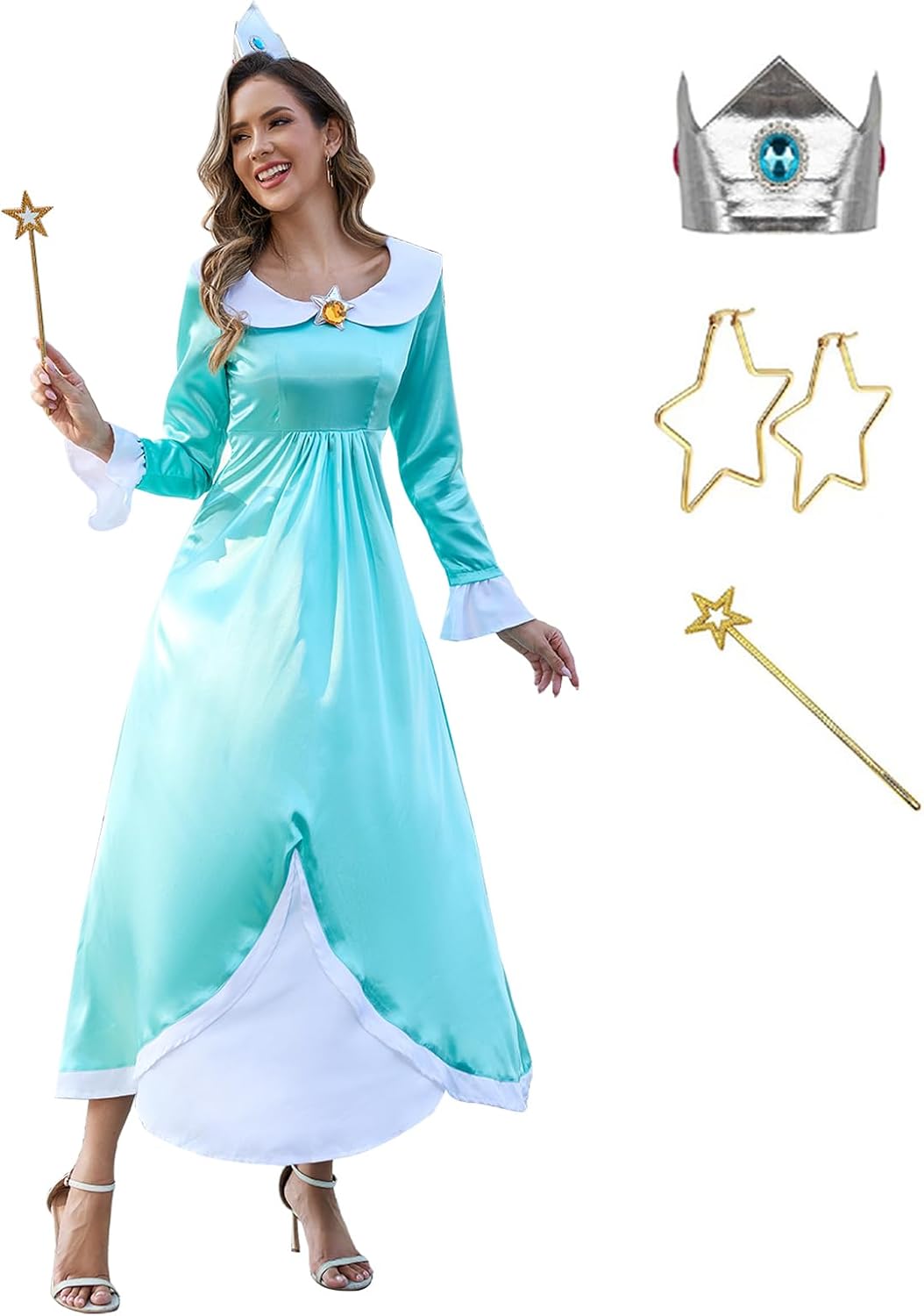 Princess Daisy Costume Vestito Principessa Mario Bros Super Mario