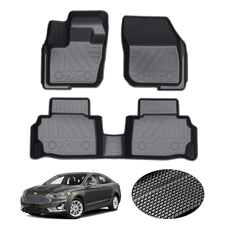 Tapetes automotivos KUST sob medida para Ford Fusion e Lincoln MKZ 2013–2020, pretos, clima variado, conjunto para 2 fileiras