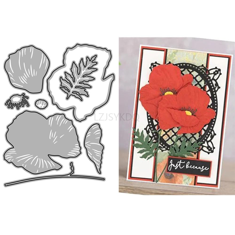 Plants Die Cuts for Card Making, Patchwork Flowers Metal Cutting Dies for Paper Scrapbooking, DIY Stencils for Album Party Wedding Festivals Decoration — image 1