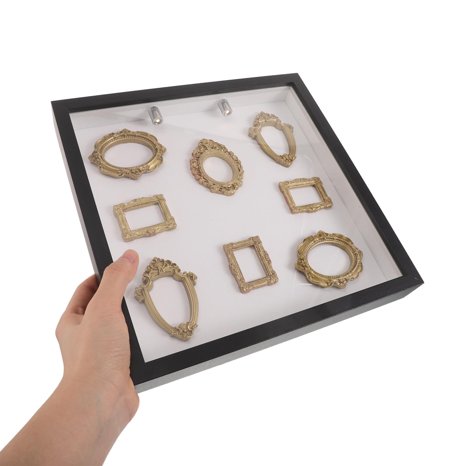 1 Zestaw DIY Muzeum Sylwetka Pudełko: Miniaturowa ramka na zdjęcia, Drewniany uchwyt ekspozycyjny, Etui na pamiątki na wydarzenia, Prezent na imprezę