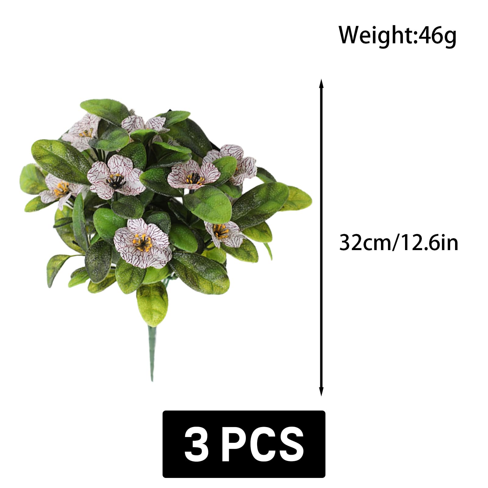 astylishome Silk Flowers for Graves White Artificial - Image 3
