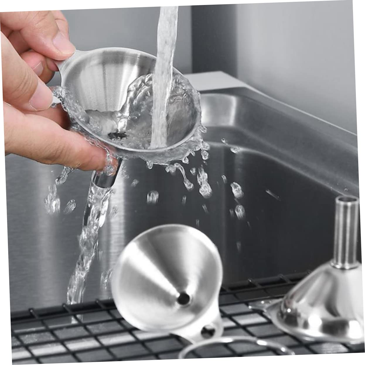 LABRIMP Imbuto in Acciaio Inox Per Cucina Per Trasferire Olio Liquidi Gancio Per Spazzola Accessorio Da Cucina