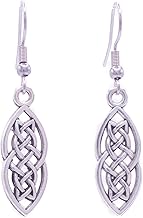 ZARZAMORA Women's Celtic Bohemian Vintage Tibetan Silver Antique Finish Long Dangle Earrings with Celtic Knot and Stainless Steel Hook – Original Gift
