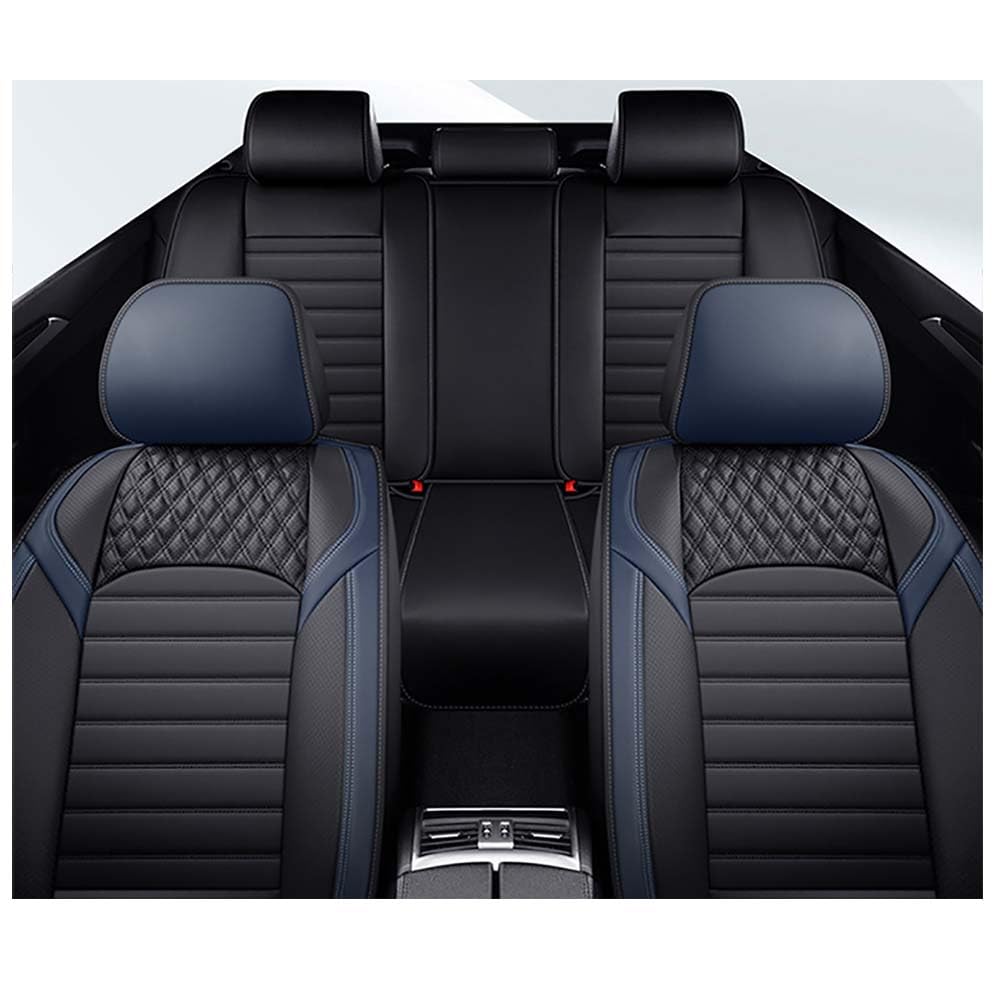 Juego Fundas Asiento Coche Cuero para Jeep Patriot SUV 2011-2026, Impermeable Cubreasientos Delanteros Traseros Protectores Interior Accesorios,F/Black-Red-Deluxe Edition