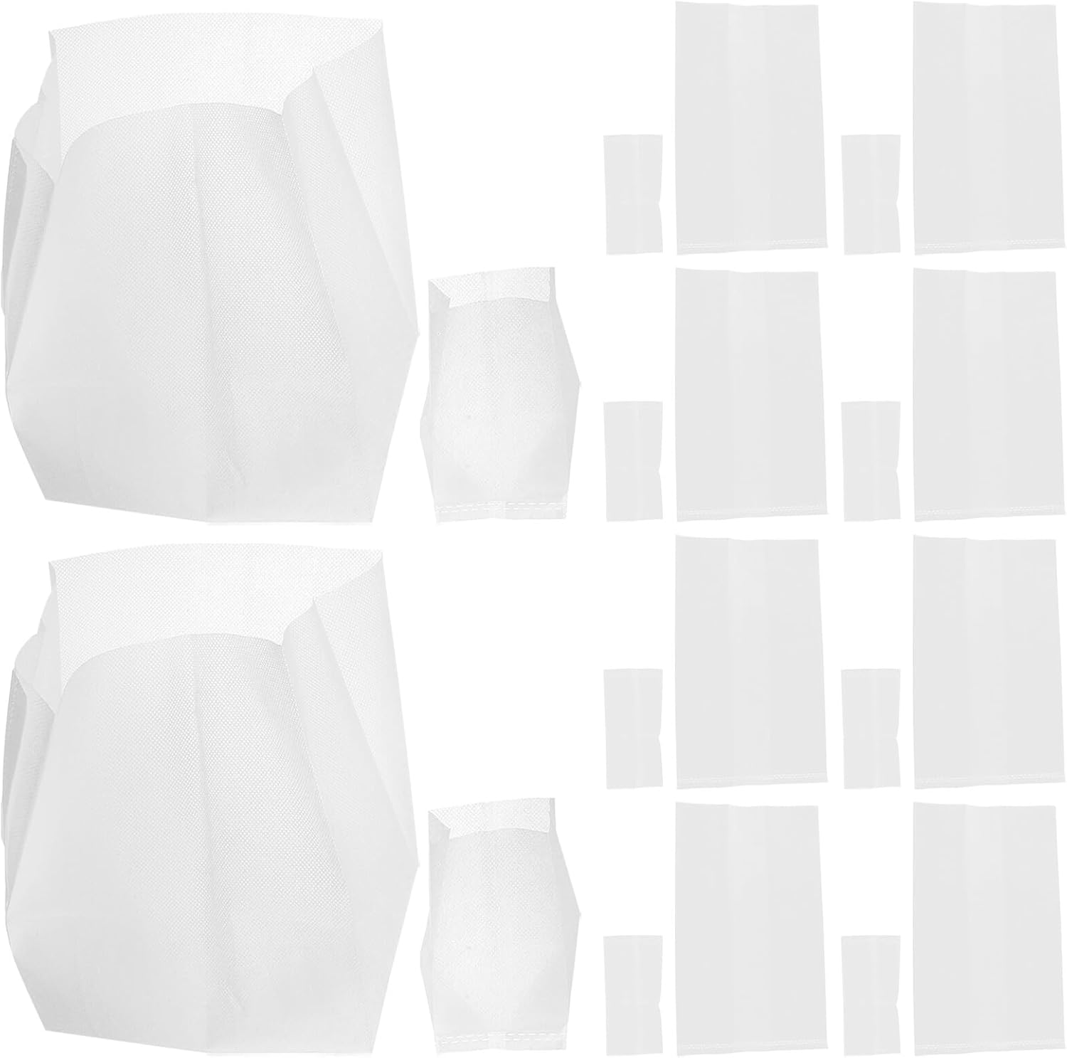 200pcs Non-Woven Seedling Grow Bags for Vegetables and Flowers – Breathable Planting Pouches 8x10cm 20x20cm Thick Fabric Nursery Bags for Home Garden and Greenhouse Use