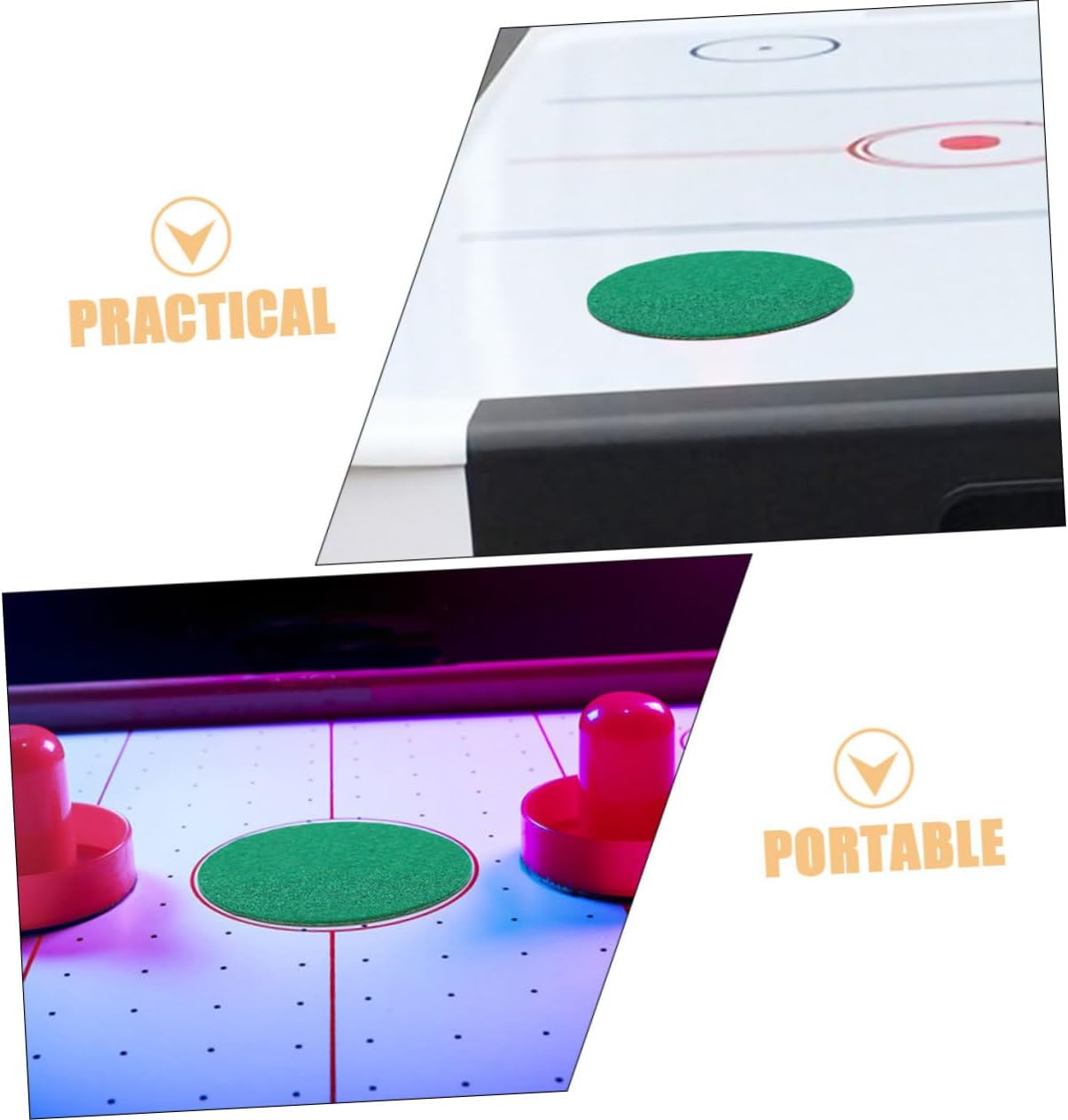 Toddmomy Hockey Flannel Goal Handles Paddles Pushers Handles Kit Self-Adhesive Mallet Felt Pads Air Hockey Pads