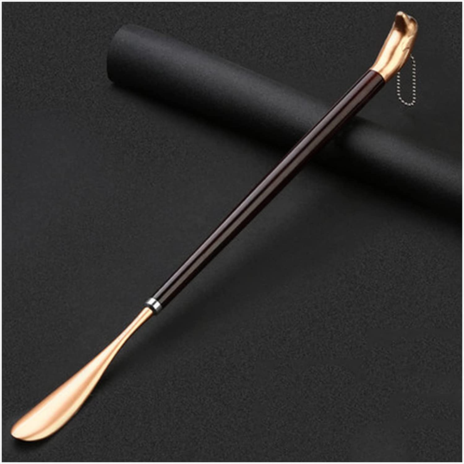 Calzador, calzador de mango largo, calzadores for mujeres, cobre con, cabeza delfín dorado extralargos 23,6 pulgadas for hombres, personas mayores y niños