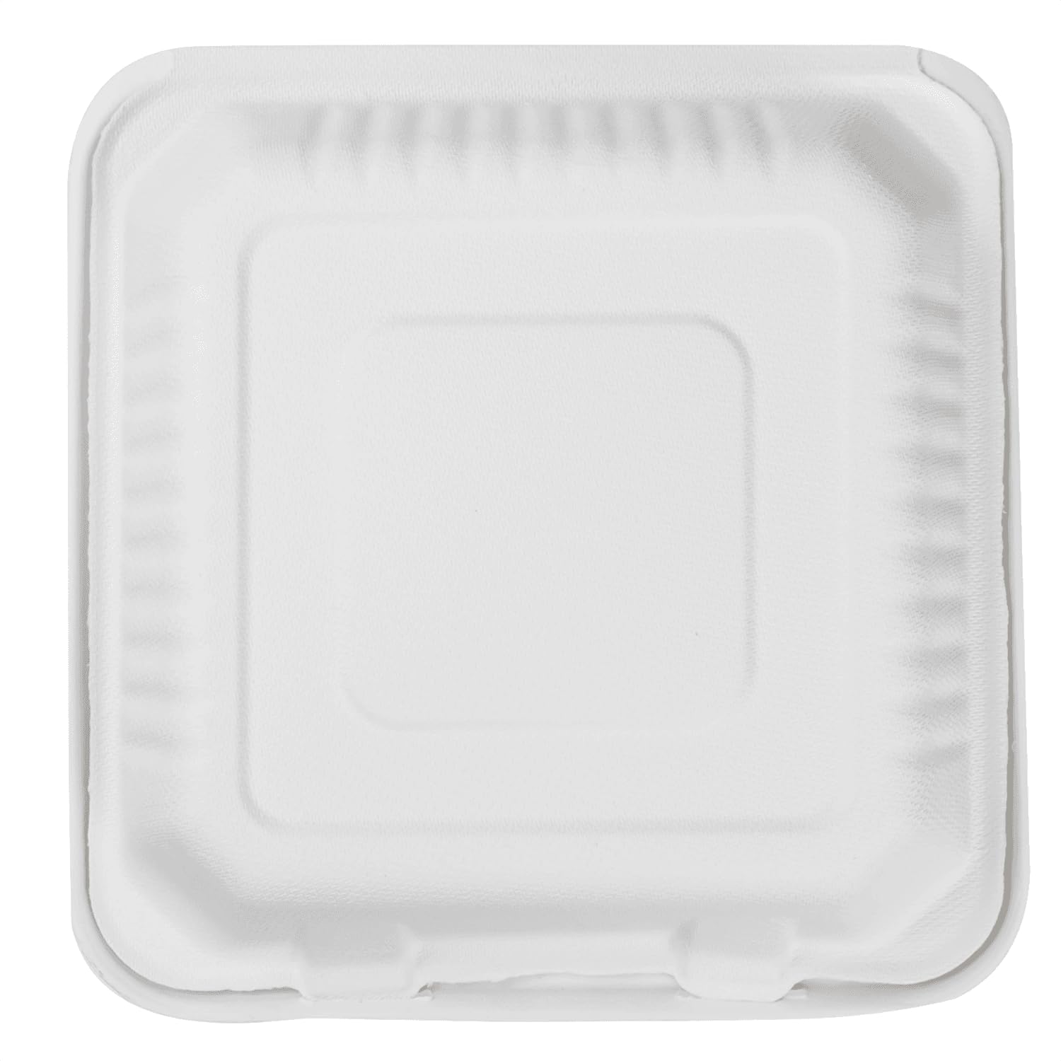 KARAT EARTH Contenedores compostables de bagazo con bisagras de 9 x 9 pulgadas, sin PFAS, 3 compartimentos, KE-BHC99-3CFF - 200 unidades