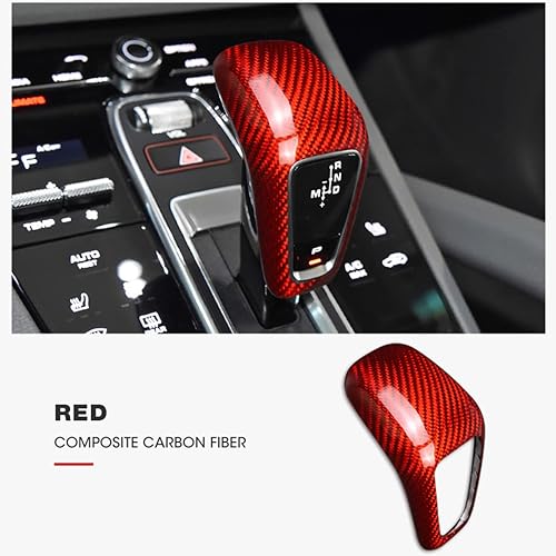 Miniatura 3 de Cubierta de fibra de carbono real para Porsche CayennePorsche Cayenne New Energy 2018-2025 Porsche Cayenne Accesorios (rojo)