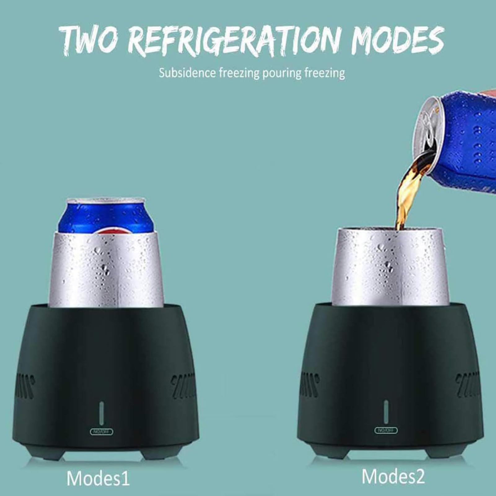 Tazza Refrigerante Portatile da 350ML per Bevande in Bottiglia con Interruttore Touch e Doppia Dissipazione del Calore Dispositivo di Raffreddamento Elettrico Intelligente a Raffreddamento Rapi Black
