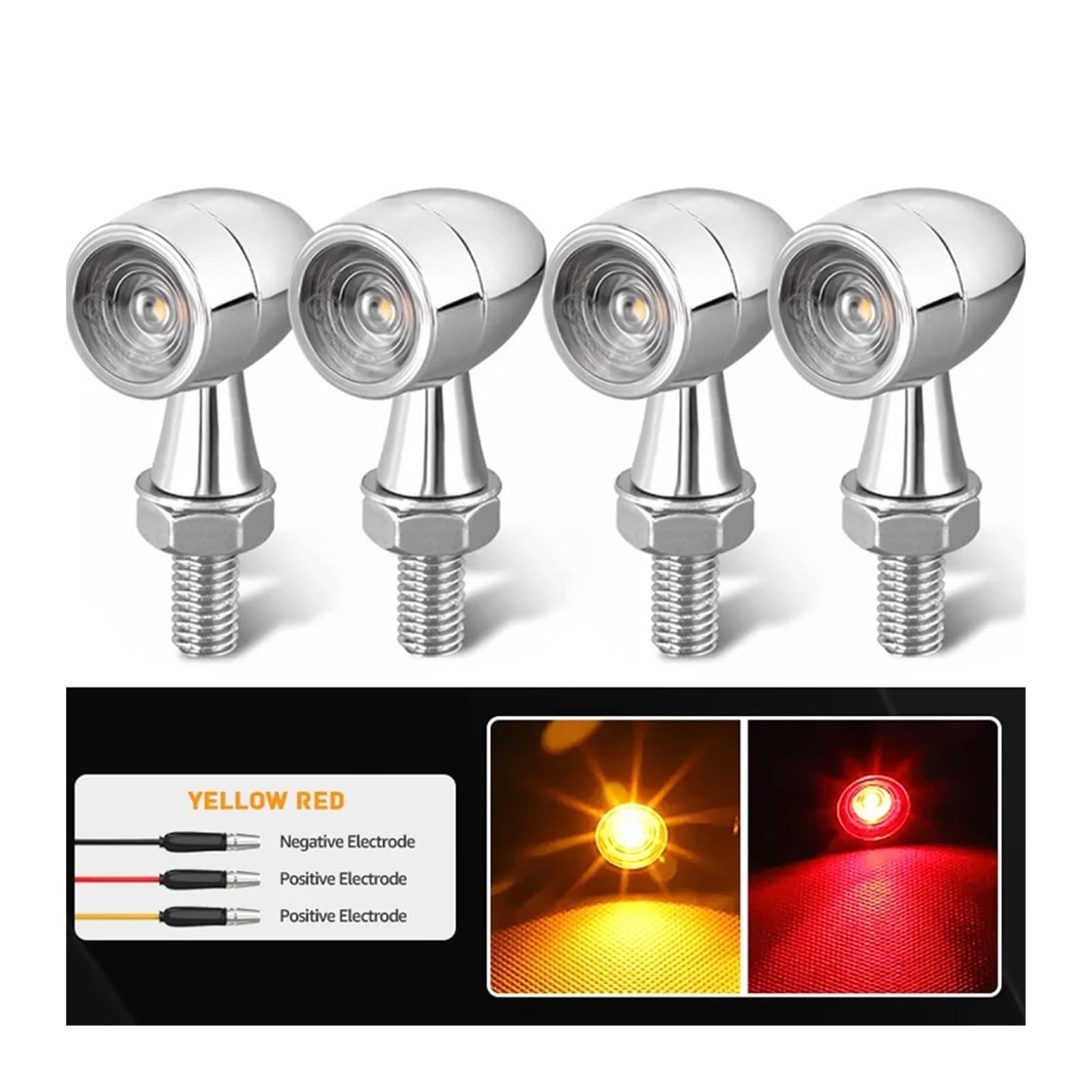 Luz LED Intermitente Motocicleta para cromada Giro luz señal