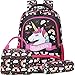 A AM SeaBlue Sac Licorne Enfant Fille Cartable Primaire Sac pour l'école Loisir Voyage 3 en 1 Sac à Dos Scolaire + Sac à Lunch + Sac à Crayons (1-Brun)