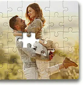 Quebra-Cabeça Personalizado com Foto 108 Peças MDF Premium 30x42cm Presente Criativo Casal e Namorados