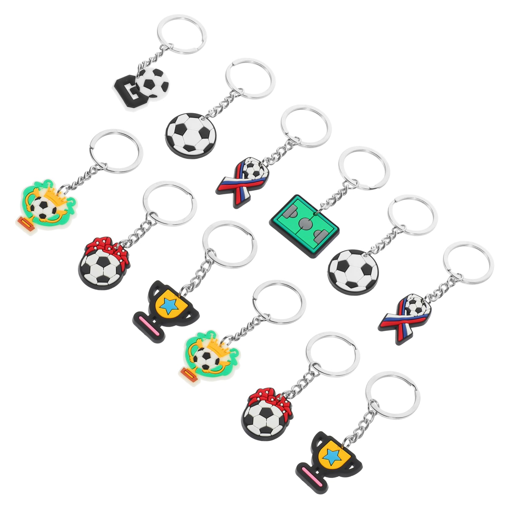 YARNOW 105 Piezas Llavero pelota deportiva Accesorio deportivo Souvenir fútbol Souvenir deporte fútbol de llaveros de recuerdo de fútbol Pegamento blando de PVC