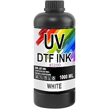 UV DTF White Ink 1000ml for A/B Film Printing | High Opacity White Ink Compatible with XP600 TX800 i1600 i3200 L805 1390 DX4 DX5 DX6 DX7 DX10 UV Sticker Printer1-Pack